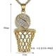 thumbnail image 4 of Baloncesto Cadena Collar fo Boys Hombres Cumpleaños Regalos de Navidad para Hijo Hija Oro Baloncesto Hoop Colgante Collares para niñas Mujeres, 4 of 4