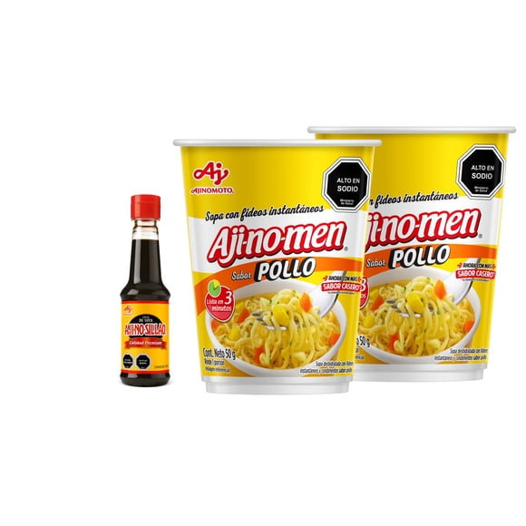 Pack Lunch Ajinomen Pollo x2 + Salsa de Soya Ajinosillao 150 ml