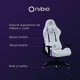 thumbnail image 3 of Silla Gamer Nibio Pro RGB con Control Remoto Apoyabrazos 2D Reclinable Blanca, 3 of 5