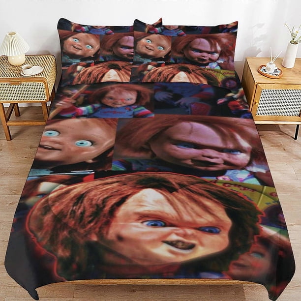 Bride of Chucky Bedding Set Duvet Cover Comfortable and Lightweight Cartoon Bedding3 Piece