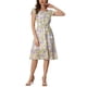 thumbnail image 1 of INSPIRE CHIC Vestido Midi Floral para Mujer Cuello Cuadrado Mangas Cortas con Volantes Dobladillo con Volantes Línea A Vestido de Invitada de Boda de Verano Lila XL, 1 of 6