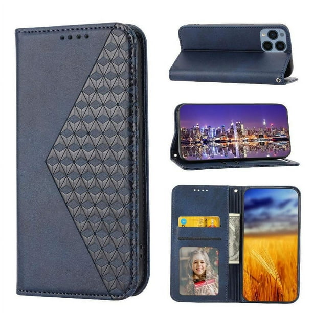 Funda Flip FOXDOCK para Sony Xperia 1 V , Estilo Billetera con Diseño Rombo, Correa de Mano y Soporte, Uso Diario