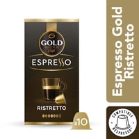 Cápsulas Café Espresso Ristretto Compatible Con Nespresso 10 Un Gold