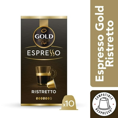 Cápsulas Café Espresso Ristretto Compatible Con Nespresso 10 Un Gold