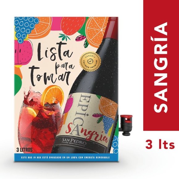 Sangría Épica 8,5° Caja, 3000 ml