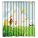 thumbnail image 1 of Cortina de ducha con diseño de casa, campo, hierba y viento, con ganchos, tamaño 66 x 72 pulgadas, 1 of 3