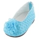 thumbnail image 1 of Zapatos Azules Planos Con Accesorio De Ropa De Flores Para Mu?eca Americana De 18 Pulgadas, 1 of 3