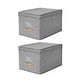 thumbnail image 1 of Pack 2 Cajas Organizadoras Plegable Grandes Con Tapa De Lino, 1 of 9