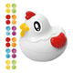 thumbnail image 1 of Juego de encaje gallina + huevos para bebe niños aprendizaje, 1 of 3