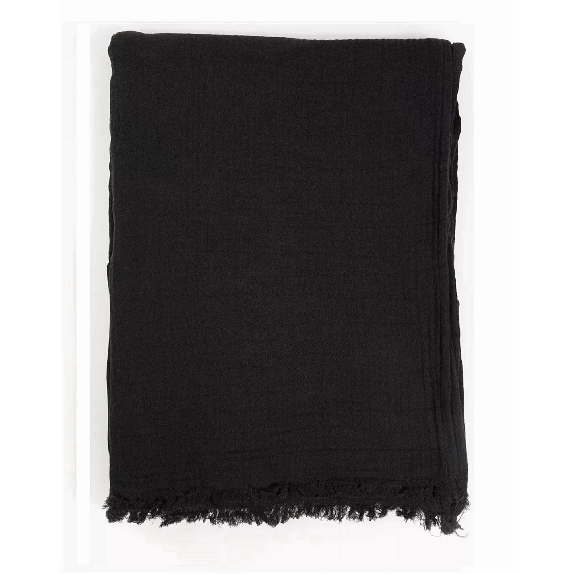 Genérico - Piecera Algodón Gauze Color Negro