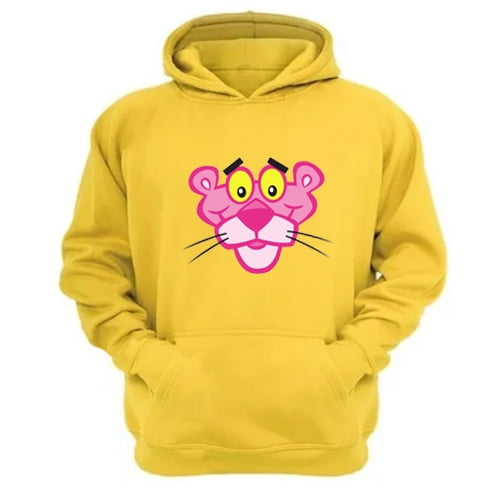Polerón Canguro La Pantera Rosa Amarillo Talla S Unisex