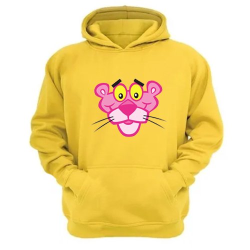 Genérico - Polerón Canguro La Pantera Rosa Amarillo Talla S Unisex