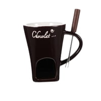 Magideal - Taza Para Fondue Con Tenedor, Olla Para Derretir , Taza Para Derretir Chocolate, Taza Para Calentar Fondue, Taza Para Refrigerio, Calentado , Marrón Marrón