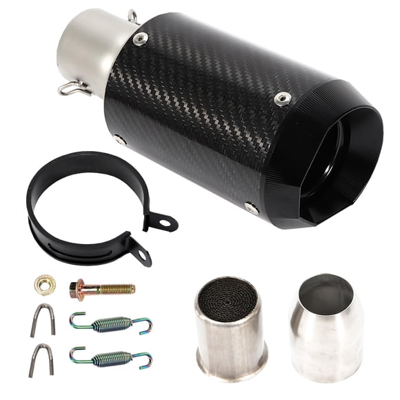 Silenciador de Fibra de Carbono Negro TBVECHI 51 mm para Motocicleta