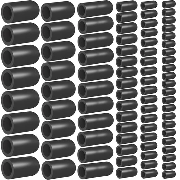 Tapones para mangueras de vacío BUIYLV 80 pzas negro - surtido de goma