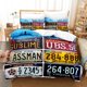thumbnail image 1 of Route 66 Bedding Set Single Twin Full Queen King Size Bed Set Aldult Kid Bedroom Duvetcover Sets 3D Print Fashion bed sheet set Bed Sheets, 1 of 5