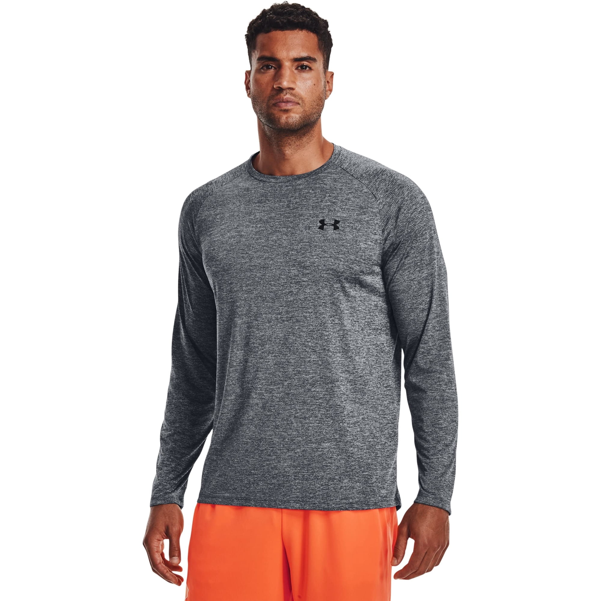 Camiseta Under Armour Tech 2.0 De Manga Larga Para Hombre, Color Gris Oscuro