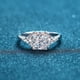 thumbnail image 3 of Exaggerated Moissanite Ring - Sterling Silver Female Fancy Shaped Ring with 3 Carats - Perfect Valentine's Day Gift, 3 of 4