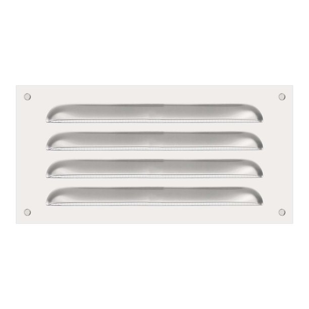 Uxcell 4x8" Cubierta de Ventilación de Acero Inoxidable Rejilla Cubierta de Ventilación con Malla Incorporada Plata
