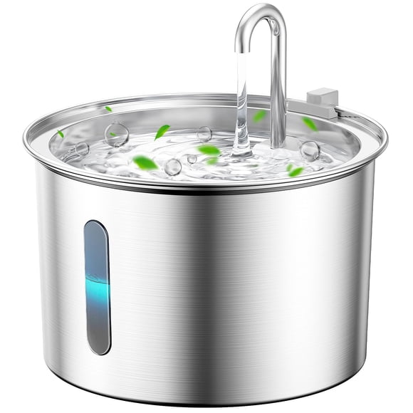 Fuente para gatos oneisall 2 L de acero inoxidable y funcionamiento silencioso
