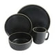 thumbnail image 3 of Juego de vajilla Gibson Home Zuma, 16 piezas, redondo, negro, 3 of 3
