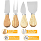 thumbnail image 3 of Juego de 4 cuchillos para queso con mango de madera de acacia, 3 of 5