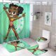 thumbnail image 1 of Super Sema-theme 4-Piece Shower Curtain Set with Rugs, Waterproof Bathroom Decor Set Includes Bath Mat, U-Shaped Rug, Toilet Lid Cover and Curtain with Hooks, 1 of 6