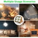 thumbnail image 2 of Foco LED recargable de 100 W, luz de trabajo de 10&nbsp;000 LM, linterna portátil con panel solar, 5 modos de iluminación para exteriores, ideal para camping, obras, garajes y talleres., 2 of 5