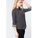 thumbnail image 2 of Camisa con Estampado de Rayas Slv Enrollable 3/4, 2 of 5