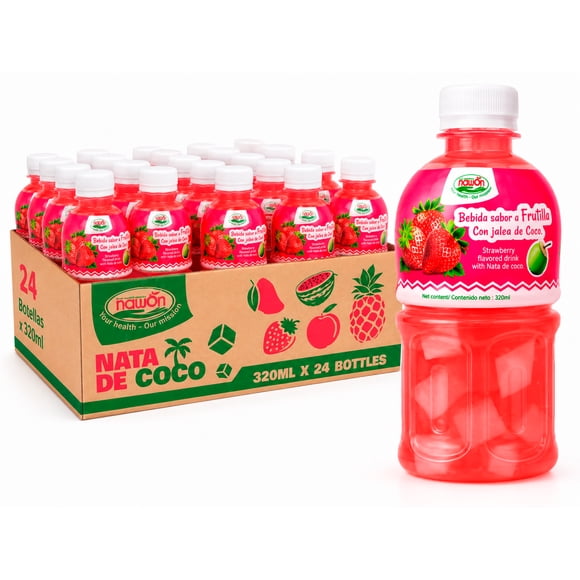 Jugo de Frutilla con Jalea de Coco x24