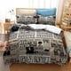 thumbnail image 1 of Funda nórdica de Harry Potter, ligera, decorativa, moderna, de microfibra, juego de cama de microfibra suave, 1 funda nórdica y 2 fundas de almohada, sin edredón., 1 of 2