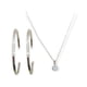 thumbnail image 1 of Set Conjunto Cadena Veneciana Argollas Grande Zirconia Plata, 1 of 3