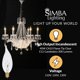 thumbnail image 2 of Simba Lighting Bombilla Candelabro Punta de Llama Clara CA10 40W Base E12 120V, Paquete de 12, 2 of 8