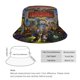 thumbnail image 2 of Dragones Carrera al Filo Sombrero bucket para adultos, gorra de protección solar, sombrero de pescador plegable para viajes al aire libre, pesca y actividades de verano, 2 of 6