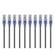 thumbnail image 3 of Cable de conexión Ethernet Monoprice Cat6A, paquete de 10, 0,9 m, azul, 3 of 7