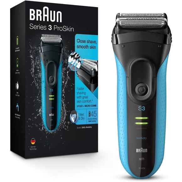 Afeitadora Braun Series 3 3040BLK Wet Dry Trimmer