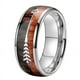 thumbnail image 4 of 1pc Stylish and Durable Viking Wood Inlay Titanium Steel Wedding Ring for Men and Women, 4 of 5