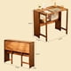 thumbnail image 1 of Bamboo Folding Desk,Space-Saving Computer Desk for Small Spaces, Foldable Study Table for Bedroom, Home Office, Dorm, Apartment (Brown), 1 of 3