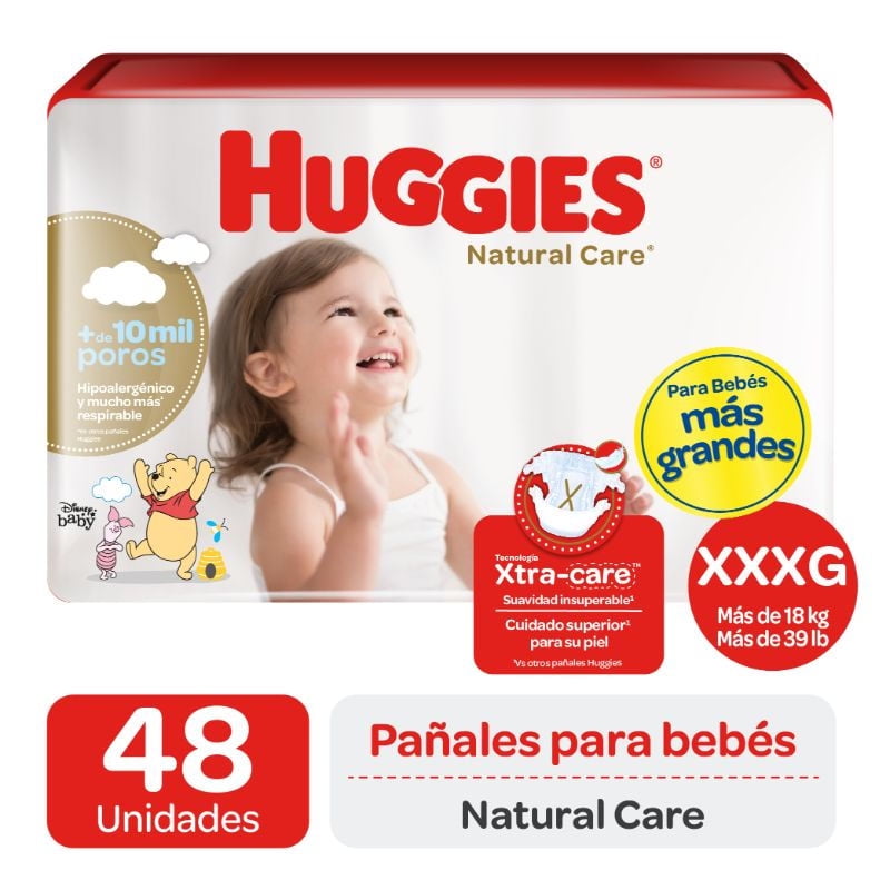 Huggies - Pañales Natural Care Xxxg