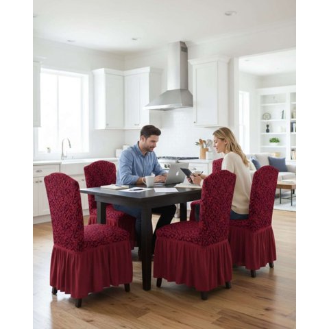 Mylhogar - Pack De 6 Fundas Protectoras Para Sillas Tejido 3D