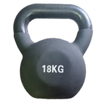 Master - Pesa Rusa Acero Recubierto En Goma Negra 18Kilos Diametro 16 Cms