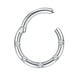 thumbnail image 4 of Cristal Acero inoxidable Anillo falso Septum Clicker Nariz No perforante Plata, 4 of 5