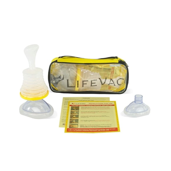Kit de viaje Rescue Device LifeVac amarillo para niños y adultos