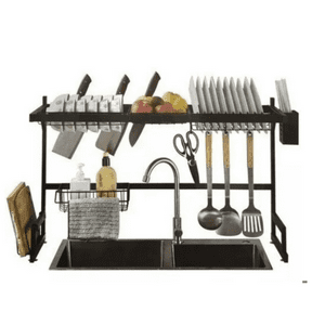 Genérico - Escurridor Organizador Multifuncional Sobre Lavaplato-Rack De Acero Ajustable De 2 Niveles De 85Cm