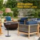 thumbnail image 2 of Lámpara de Piso Exterior Solar de Ratán Impermeable B&R Lighting, 2 of 7