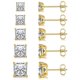thumbnail image 1 of Pendientes de botón MDFUN chapados en oro, tamaños 3 mm‑7 mm, juego de 5 pares, 1 of 9