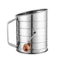 Xusx111 - Tamizador De Harina Para Hornear Manivela Rotativa De Malla Fina Con Agitador De Bucle Para Tamizado Rápido, Tamizador De Harina Acero Inoxidable