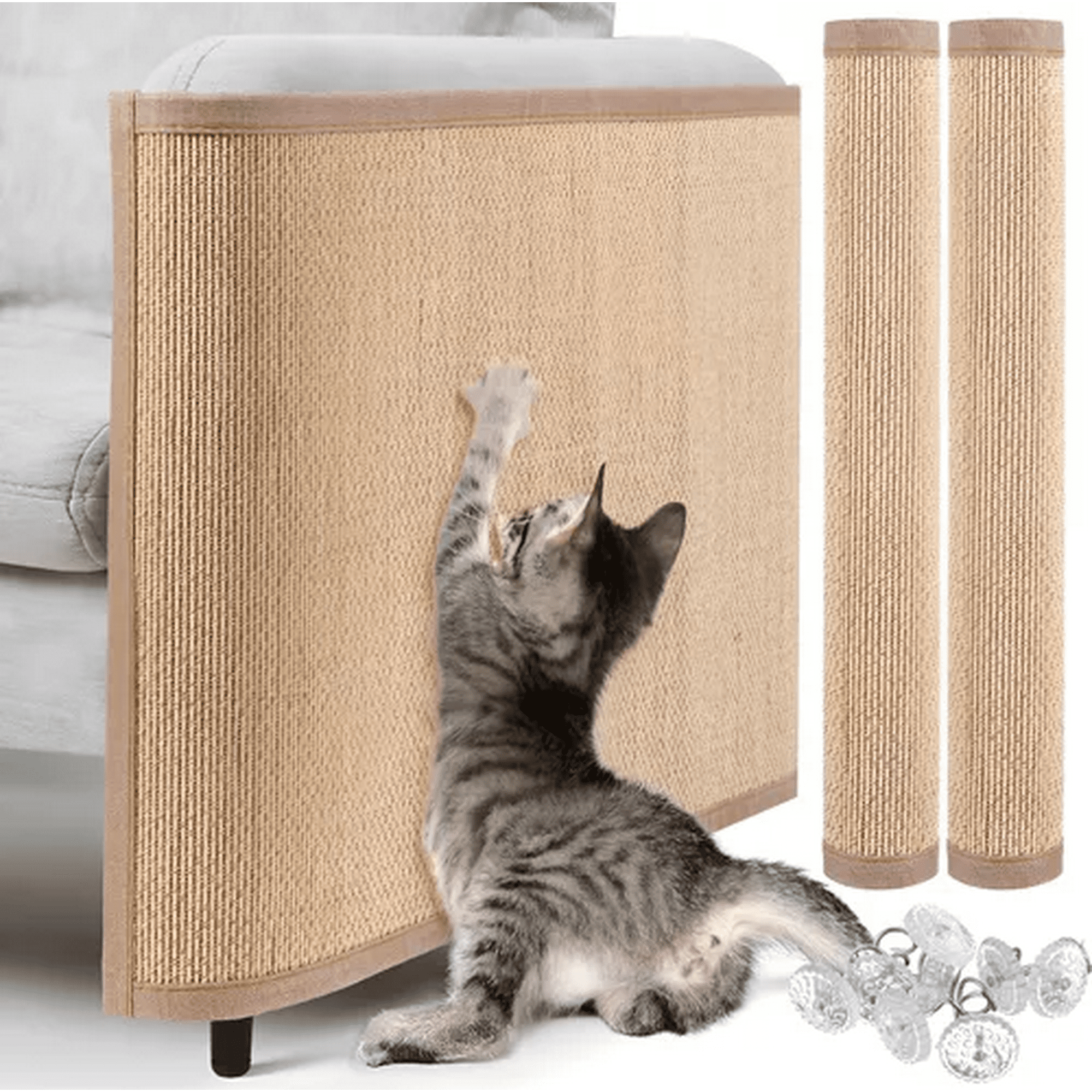 Genérico - Rascador Gato Sillon Muebles Tipo Alfombra Sisal 80x50cm Caf