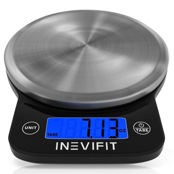 Báscula de cocina INEVIFIT digital de acero inoxidable de 6 kg/13 libras como máximo
