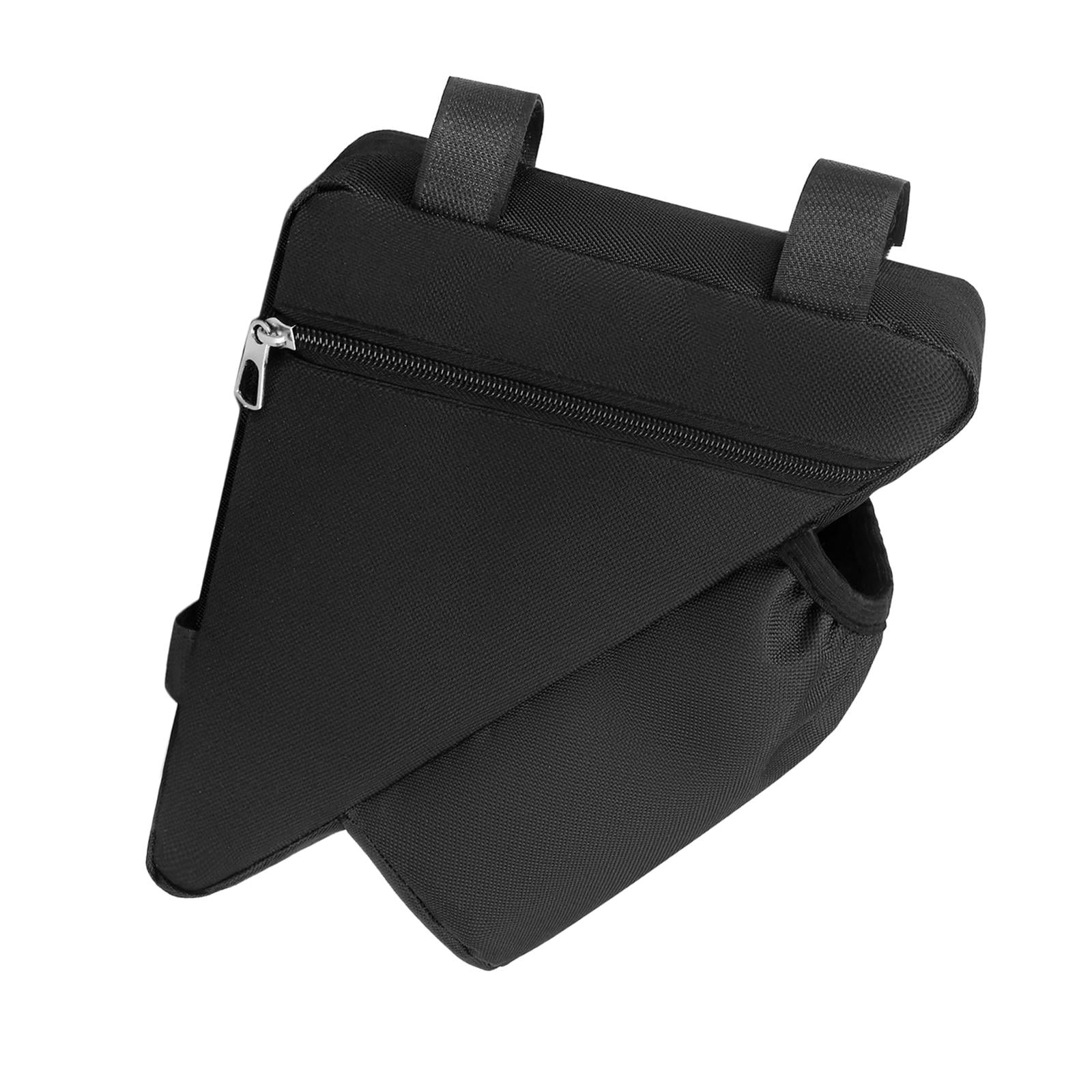 Magideal - Bolsa Para Cuadro De Sillín, Bolsa Para Bicicleta, Sillín Portátil Triangular, Bolsa Para Ciclismo, Bolsa Ligera Para Tubo, Bolsa De Almacenamiento Pa Negro Con Bolsa